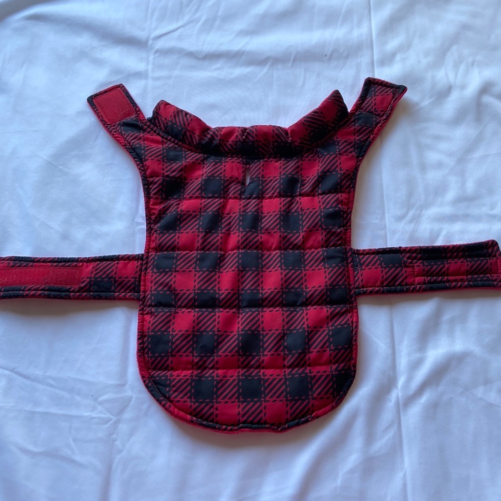 plaid dog vest
